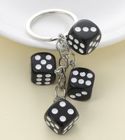 Business Funny Dice Resin Plating Resin Keychain main image 2
