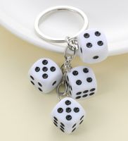 Business Funny Dice Resin Plating Resin Keychain main image 1