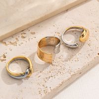 Wholesale Simple Style Classic Style Color Block Copper Plating 14K Gold Plated Silver Plated Rings main image 2