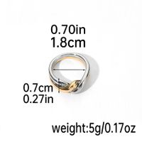 Wholesale Simple Style Classic Style Color Block Copper Plating 14K Gold Plated Silver Plated Rings sku image 2