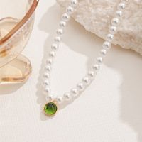 Elegant Klassisch Perle Künstlicher Kristall Kunstharz Perlen Frau Halskette main image 1