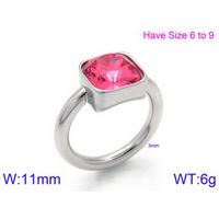 Stainless Steel 18K Gold Plated Simple Style Classic Style Plating Inlay Square Artificial Crystal Rings main image 2
