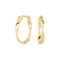 1 Pair Simple Style Twist Sterling Silver Plating White Gold Plated Gold Plated Earrings main image 9