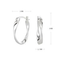 1 Pair Simple Style Twist Sterling Silver Plating White Gold Plated Gold Plated Earrings sku image 1