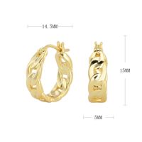 1 Pair Simple Style Solid Color Hollow Out Sterling Silver Earrings sku image 2