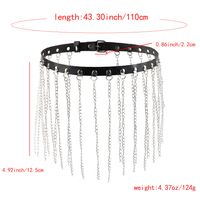 Simple Style Classic Style Solid Color Pu Leather Alloy Chain Women's Leather Belts main image 4