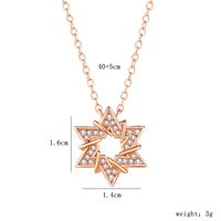 Sterling Silver Simple Style Classic Style Solid Color Plating Inlay Zircon Double Layer Necklaces sku image 2