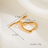 5 PCS/Package 20 * 27mm 22 * 23mm 26.4 * Mm Copper 14K Gold Plated Heart Shape Polished Connectors Jewelry Buckle main image 3