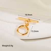 1 Piece 21 * 12mm Copper Zircon 14K Gold Plated Circle Polished OT Buckle Jewelry Buckle sku image 2