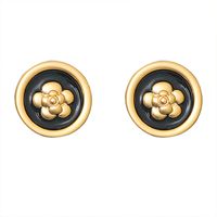 1 Pair Vacation Sweet Round Plating Copper 18K Gold Plated Ear Studs main image 2