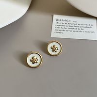 1 Pair Vacation Sweet Round Plating Copper 18K Gold Plated Ear Studs main image 3