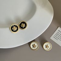 1 Pair Vacation Sweet Round Plating Copper 18K Gold Plated Ear Studs main image 5