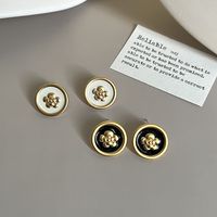 1 Pair Vacation Sweet Round Plating Copper 18K Gold Plated Ear Studs main image 1