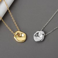 Sterling Silver Silver Plated Simple Style Classic Style Solid Color Plating Pendant Necklace main image 1