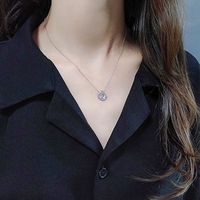 Sterling Silver Silver Plated Simple Style Classic Style Solid Color Plating Pendant Necklace main image 3