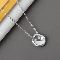 Sterling Silver Silver Plated Simple Style Classic Style Solid Color Plating Pendant Necklace main image 7