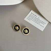 1 Pair Vacation Sweet Round Plating Copper 18K Gold Plated Ear Studs main image 6