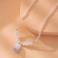 Casual Sweet Tulip Beaded Plating Women's Pendant Necklace main image 3
