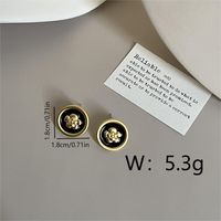 1 Pair Vacation Sweet Round Plating Copper 18K Gold Plated Ear Studs sku image 1
