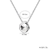 Sterling Silver Silver Plated Simple Style Classic Style Solid Color Plating Pendant Necklace sku image 2