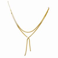 316 Stainless Steel  18K Gold Plated Simple Style Geometric Long Necklace main image 3