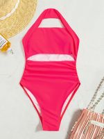 Women's Vacation Solid Color 1 Piece One Piece Swimwear main image 7