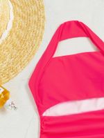 امرأة عطلة اللون الصامد 1 قطعة قطعة واحدة ملابس السباحة main image 9