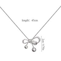 Stainless Steel Gold Plated Casual Simple Style Bow Knot Plating Pendant Necklace main image 2