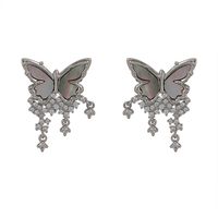 1 Pair Simple Style Butterfly Plating Copper 18K Gold Plated Drop Earrings main image 2