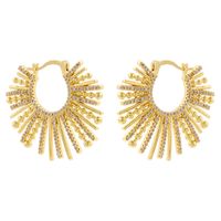 1 Pair Casual Elegant Solid Color Plating Inlay Copper Zircon 18K Gold Plated Drop Earrings main image 6