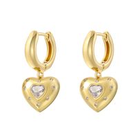 1 Pair Casual Elegant Cute Pentagram Plating Inlay Copper Zircon 18K Gold Plated Drop Earrings sku image 1