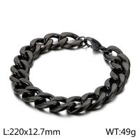 Rock Punk Streetwear Geometric Titanium Steel Men's Bracelets sku image 3