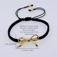 Simple Style Classic Style Bow Knot Nylon Shell Copper Plating 18K Gold Plated Women's Bracelets main image 3