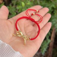 Simple Style Classic Style Bow Knot Nylon Shell Copper Plating 18K Gold Plated Women's Bracelets sku image 1
