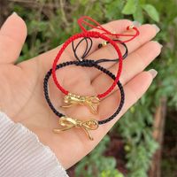 Simple Style Classic Style Bow Knot Nylon Shell Copper Plating 18K Gold Plated Women's Bracelets main image 6