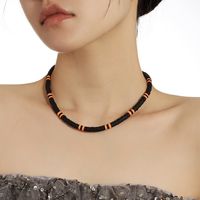 Simple Style Classic Style Color Block Soft Clay Beaded Women's Necklace main image 6