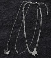 Stainless Steel Hip-Hop Simple Style Butterfly Necklace main image 3