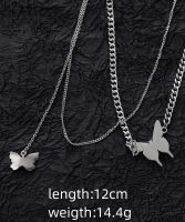 Stainless Steel Hip-Hop Simple Style Butterfly Necklace main image 2
