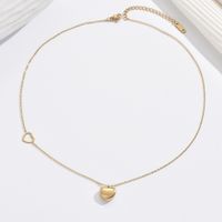 304 Stainless Steel 14K Gold Plated Elegant Romantic Classic Style Plating Heart Shape Double Layer Necklaces main image 3
