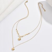 304 Stainless Steel 14K Gold Plated Elegant Romantic Classic Style Plating Heart Shape Double Layer Necklaces main image 7