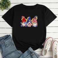 Unisex T-shirt Short Sleeve T-Shirts Printing Casual Letter American Flag main image 4