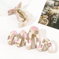 Women's Simple Style Commute Color Block Resin Painted Handmade Hollow Out Hair Claws main image 5