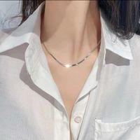 Fashion Geometric Titanium Steel Chain Necklace sku image 12