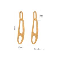 1 Pair Simple Style Classic Style Irregular Patchwork Plating 304 Stainless Steel 18K Gold Plated Drop Earrings main image 5