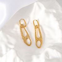 1 Pair Simple Style Classic Style Irregular Patchwork Plating 304 Stainless Steel 18K Gold Plated Drop Earrings main image 4