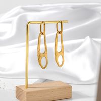 1 Pair Simple Style Classic Style Irregular Patchwork Plating 304 Stainless Steel 18K Gold Plated Drop Earrings main image 1