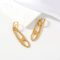 1 Pair Simple Style Classic Style Irregular Patchwork Plating 304 Stainless Steel 18K Gold Plated Drop Earrings main image 2