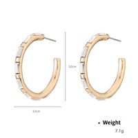 Simple Style Commute Geometric Zinc Alloy Plating Inlay Rhinestones Women's Earrings Necklace sku image 2