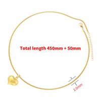 Copper 18K Gold Plated Casual Elegant Simple Style Pentagram Heart Shape Pendant Necklace main image 2