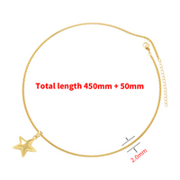 Cobre Chapados en oro de 18k Casual Elegante Estilo Simple Pentagrama Forma De Corazón Collar Colgante main image 3